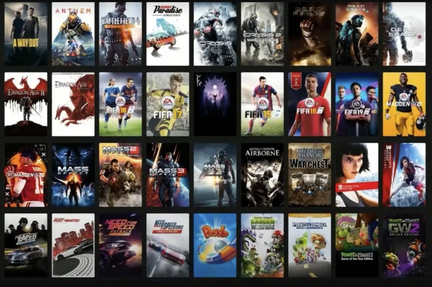 Logo Electronic Arts cùng các thương hiệu game nổi tiếng