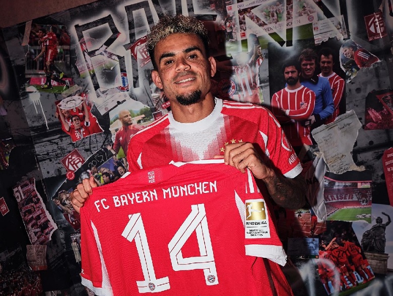 Luis Diaz nhận số áo 14 tại Bayern Munich