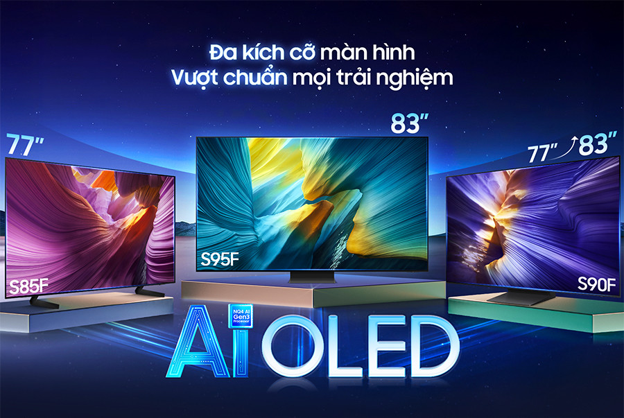 5 Samsung AI TV.jpg Kích thước đa dạng cùng thiết kế tinh tế khiến Samsung AI TV nổi bật như một món nội thất cao cấp trong căn nhà
