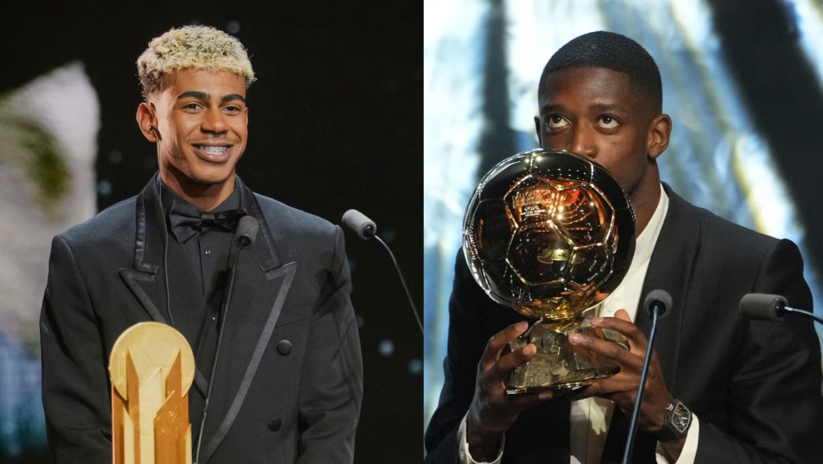 Lamine Yamal và Ousmane Dembele bên nhau