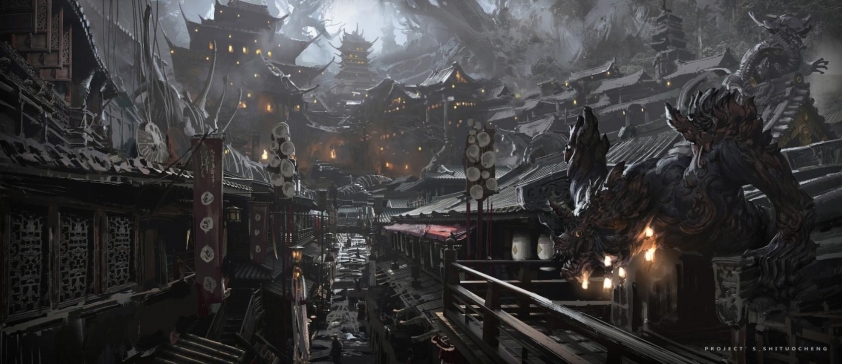 Phong cách đô thị cyberpunk pha huyền thoại Á Đông