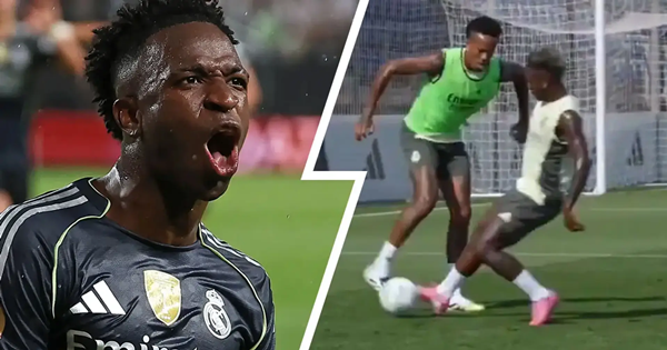Vinicius tập luyện tại Real Madrid