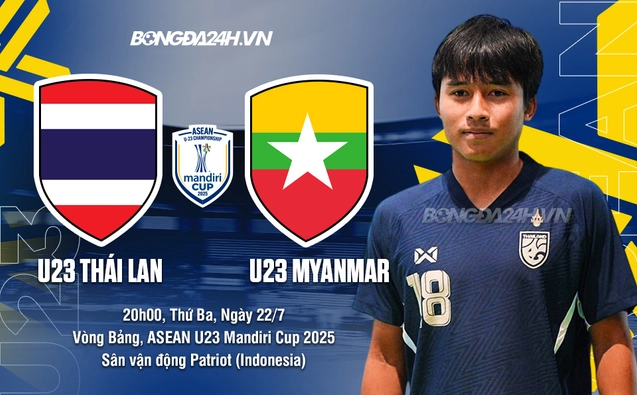 U23 Thái Lan đối đầu U23 Myanmar