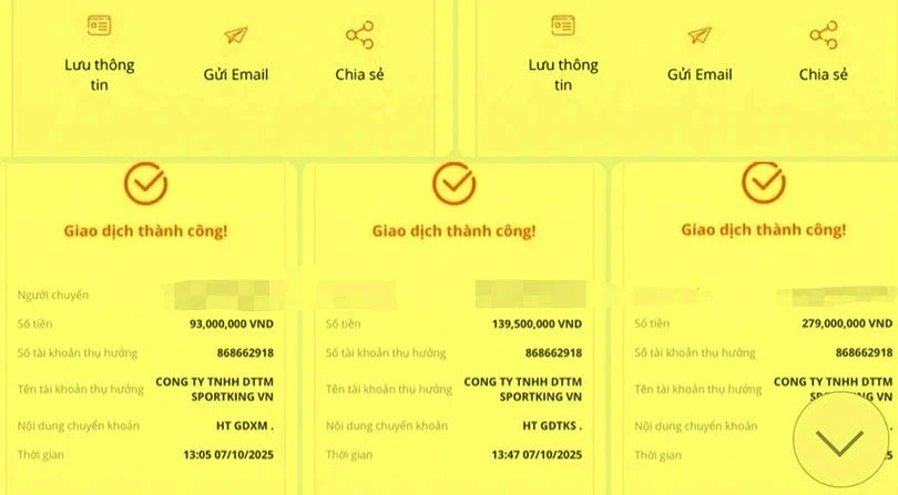 Người phụ nữ chuyển tiền cho nhóm lừa đảo