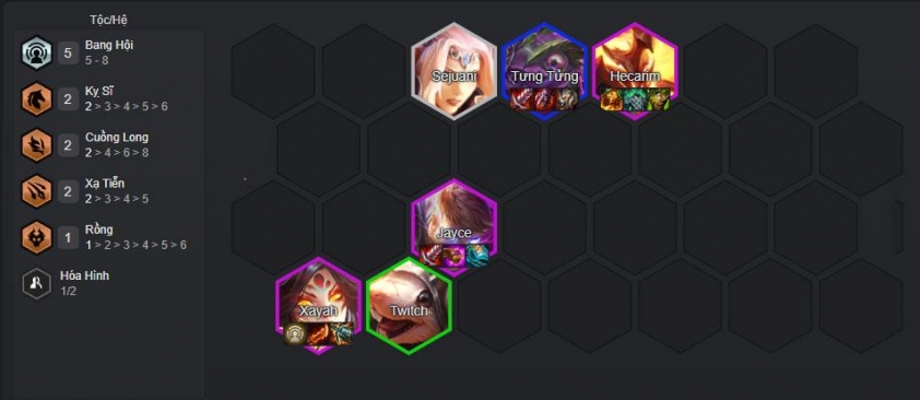 Chiến thuật giữa game đội hình Xayah Bang Hội