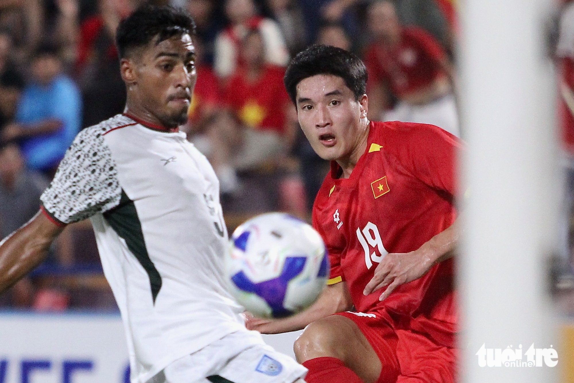 Nguyễn Ngọc Mỹ ghi bàn cho U23 Việt Nam