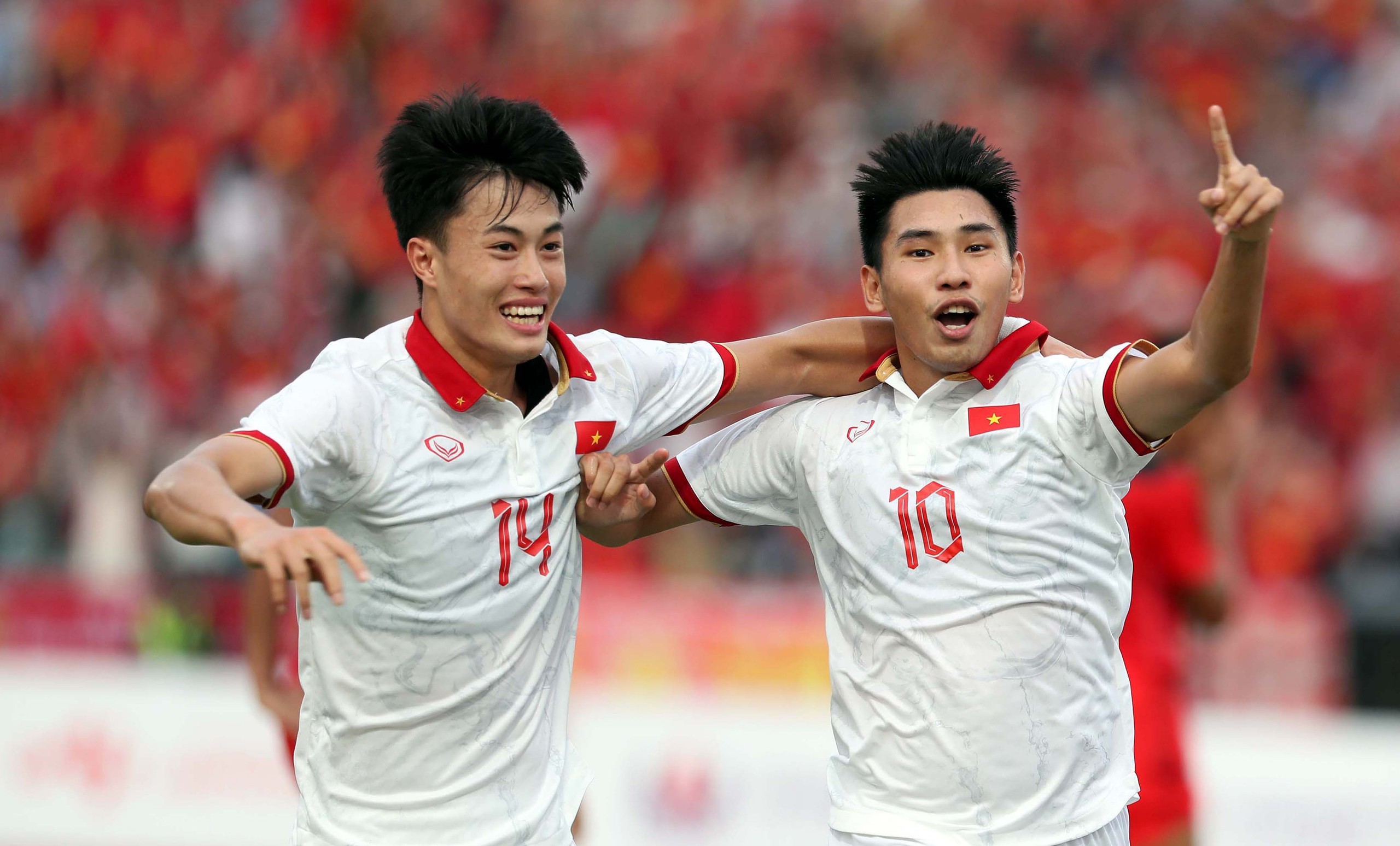 U22 Việt Nam ăn mừng chiến thắng tại SEA Ganes 32