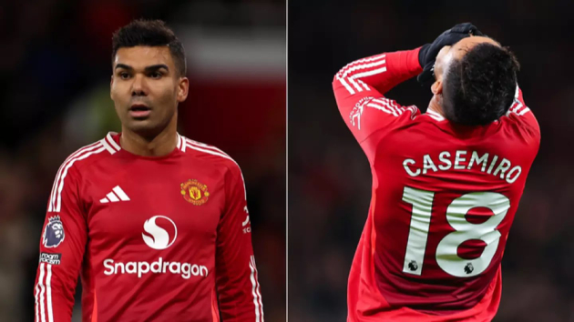 Casemiro trong màu áo Manchester United Casemiro thi đấu cho MU