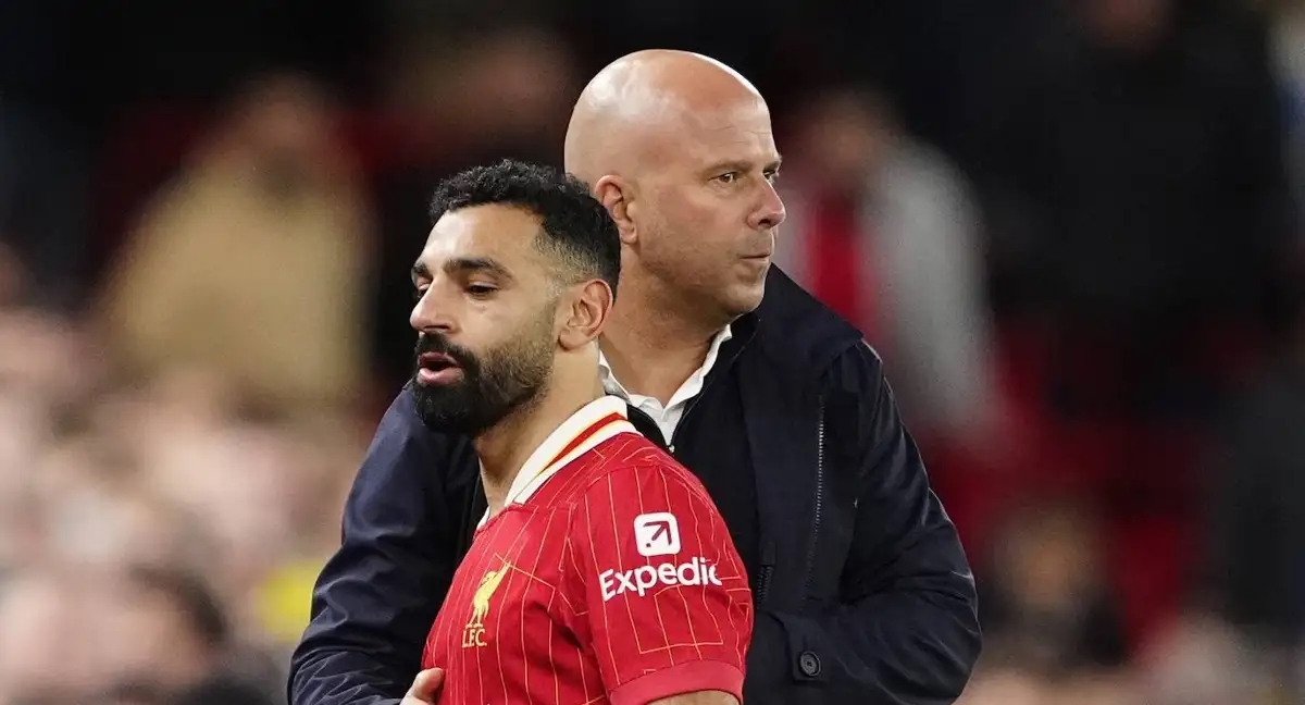 Mohamed Salah Arne Slot 01 HLV Arne Slot cùng Mohamed Salah