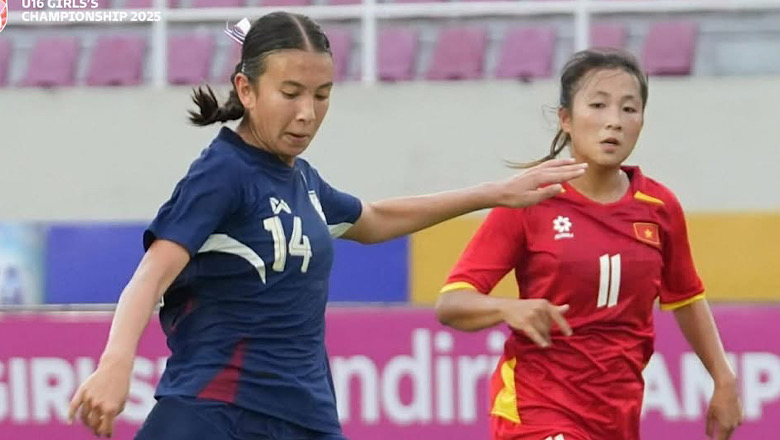 U16 nữ Việt Nam gặp nhiều khó khăn trong việc ghi bàn - Ảnh: VFF U16 nữ Việt Nam gặp khó khăn ghi bàn