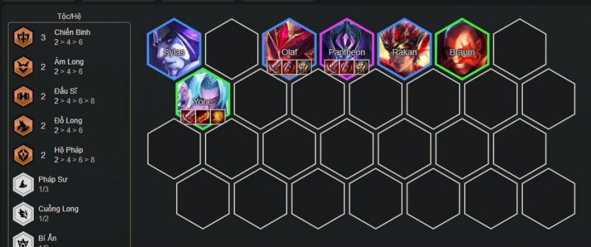 Giữa game đội hình Yone Chiến Binh Chiến thuật giữa trận DTCL mùa 7.5