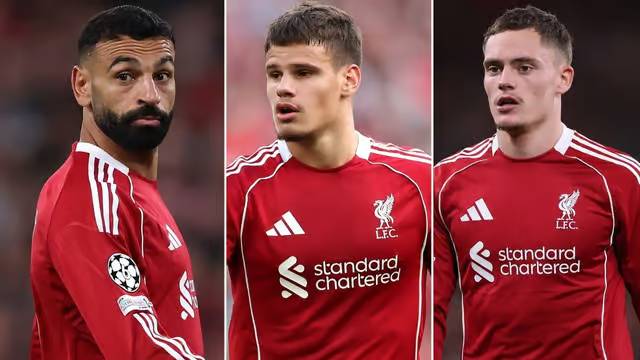 Two pic collage featuring Liverpool players