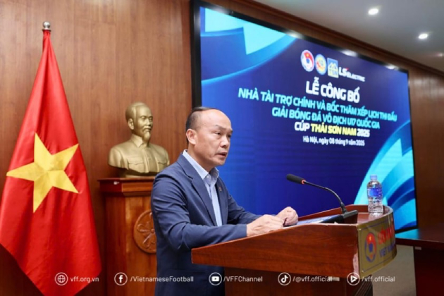 Tổng thư ký VFF Nguyễn Văn Phú phát biểu về giải U17 Quốc gia