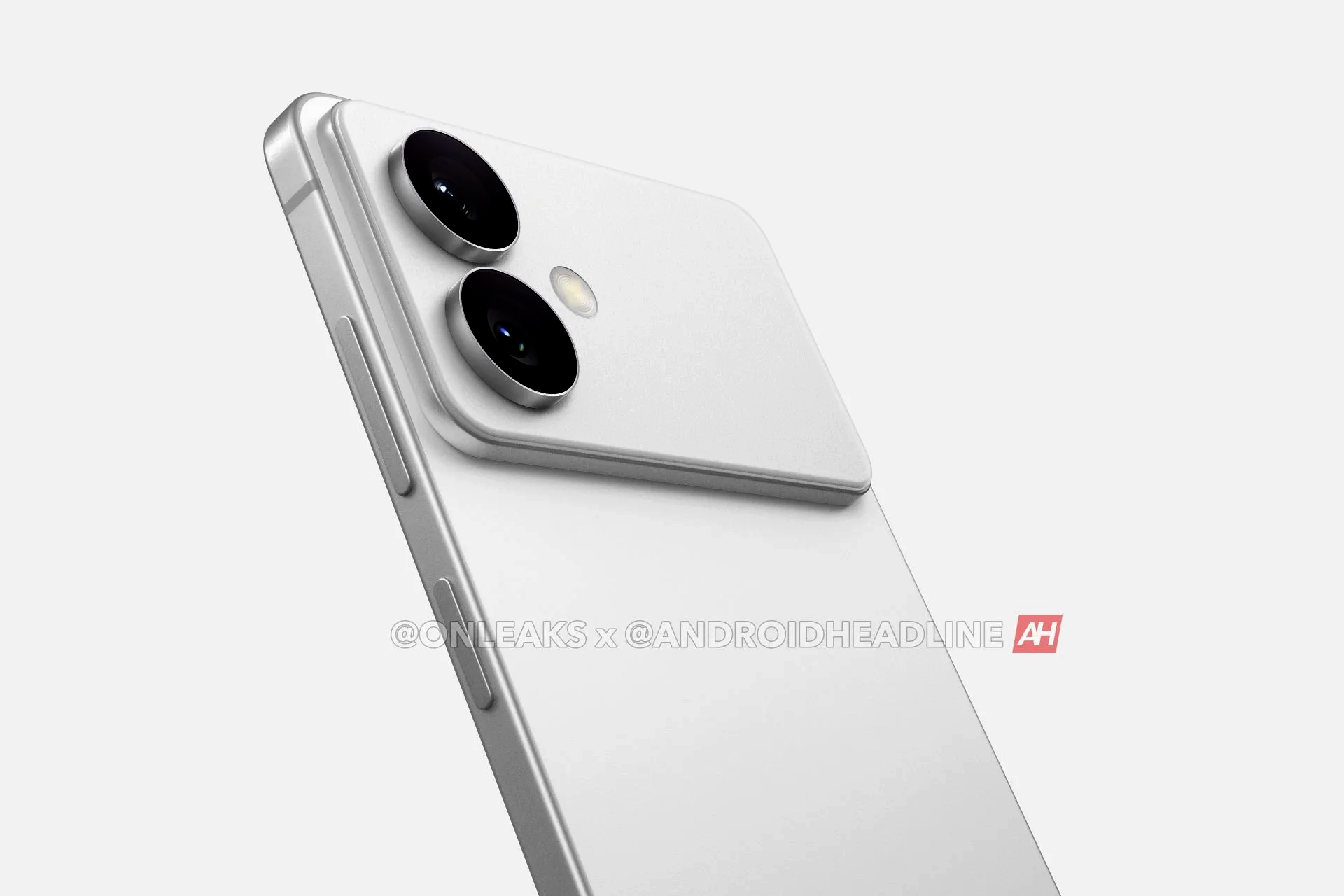 Mô hình Galaxy S26 Edge với cụm camera giống iPhone 17 Pro