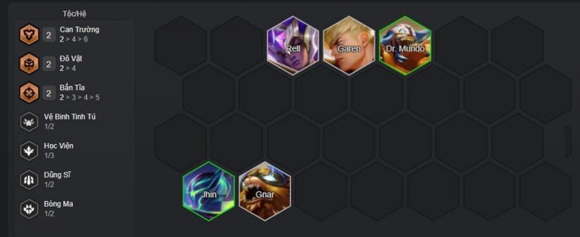 Giai đoạn đầu game với bộ khung Can Trường - Bắn Tỉa Đầu game DTCL mùa 15