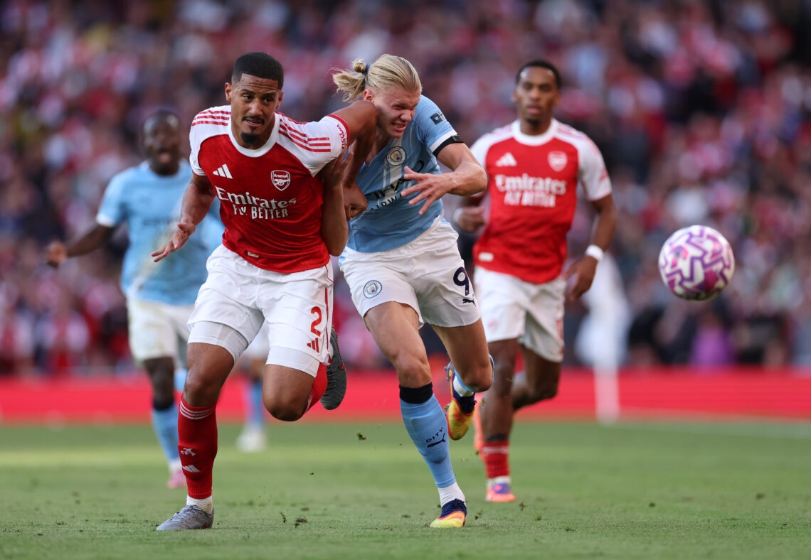 William Saliba thi đấu tại Emirates