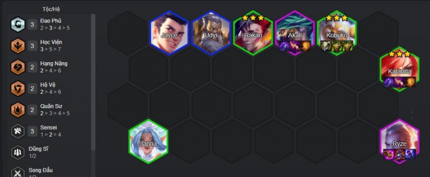 Đội hình hoàn chỉnh Katarina Sensei cuối game