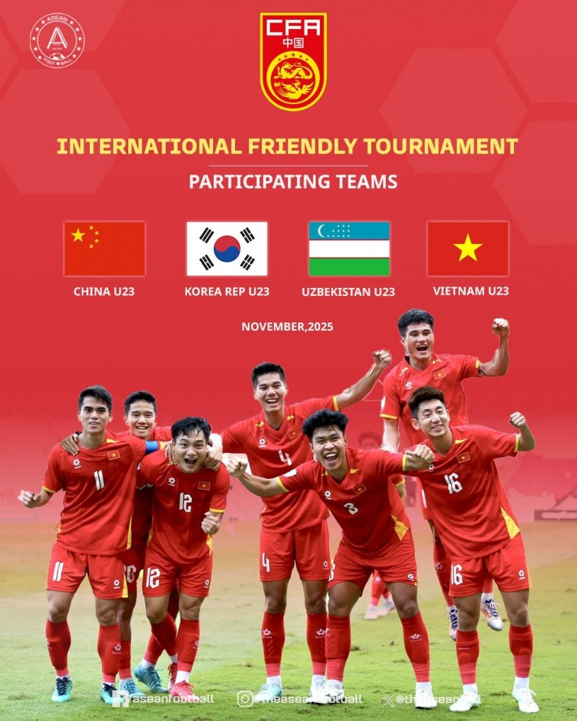 U23 Việt Nam dự giải tứ hùng Trung Quốc