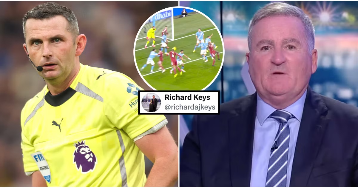 Richard Keys chỉ trích Michael Oliver VAR Man City Richard Keys VAR City 01