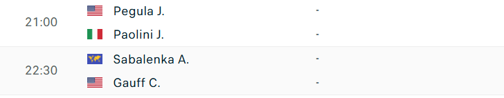 Lịch thi đấu WTA Finals - Vòng bảng Lịch thi đấu vòng bảng WTA Finals ngày 6/11