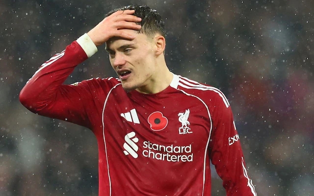 Florian Wirtz thi đấu tại Liverpool