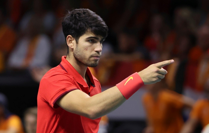 Tây Ban Nha làm nên chuyện mà không cần tới tay vợt số 1 thế giới Carlos Alcaraz. Tây Ban Nha làm nên chuyện mà không cần tới tay vợt số 1 thế giới Carlos Alcaraz.