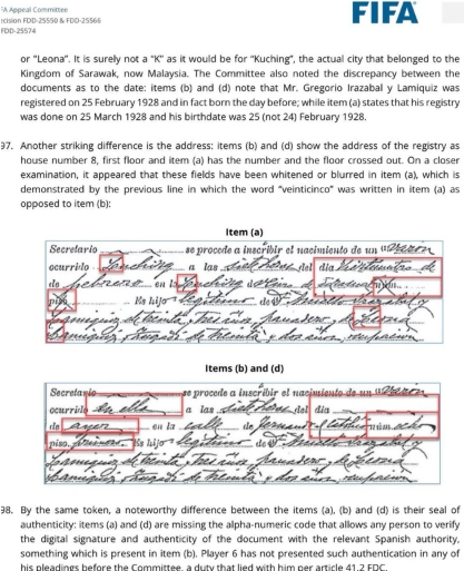Malaysia - Ảnh 2. FIFA chụp hình giấy tờ của cầu thủ Jon Irazabal, phân tích chi tiết