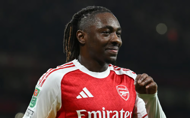 Eze ghi bàn ở trận Arsenal vs Tottenham