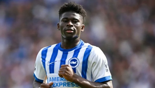 Carlos Baleba trên sân thi đấu